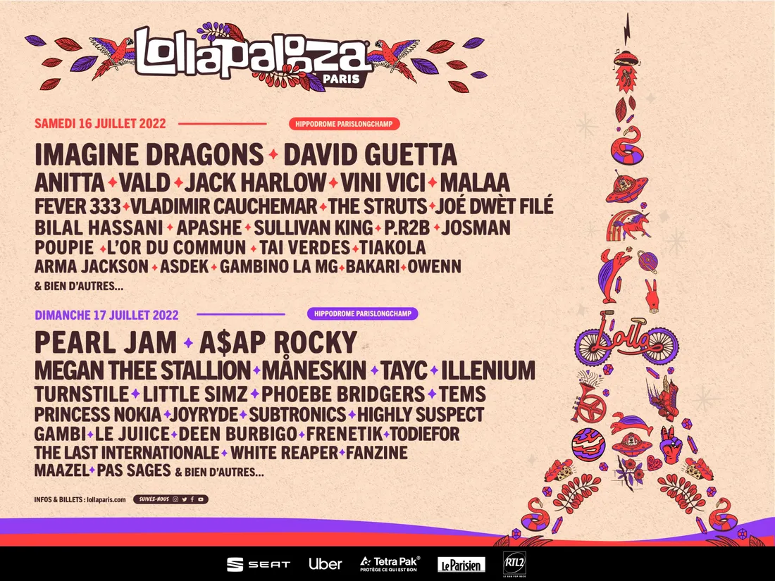 Programmation Lollapalooza 2022